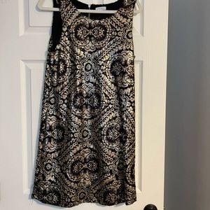 Jun & Ivy Black and Gold Sequin Dress, Size Large